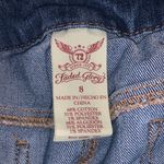 Faded Glory  Blue Denim Women's 8 Jean Skirt Fringe Hem Photo 4