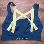 Nike Sports Bra Women Small Teal Just Do It Coverage Strappy Crisscross Back XS Photo 2