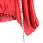 Davide Silvana Layered Poncho Blouse S Coral Built In Tank Viscose Made In Italy Orange Photo 4