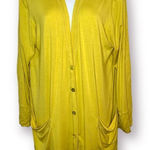 Des Rey South Africa Long Sleeve Knit Cardigan Chartreuse Yellow 38 (U.S. 10) Yellow Photo 0