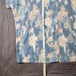 JODIFL  Blue Floral Blouse Size Medium Oversized Lightweight Boxy Boho Photo 6