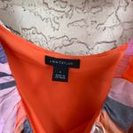 Ann Taylor  Pink and Orange Plaid Midi Dress Photo 3