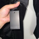 Eloquii  Black Velvet Ruched V-Neck Dress Size 18 Photo 5