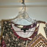 Signature Studio  Multicolor Boho Print Cold Shoulder Top size S Photo 2