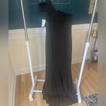 Betsy and Adam  One-Shoulder Gown Women's Black Solid Back Zip Closure Photo 1