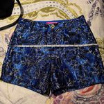 Lilly Pulitzer Callahan High-Waisted Shorts in Grotto Blue Dusk Floral Brocade, Jacquard, 6, Black Photo 7