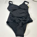 Sea Level Swim Black Eco Essentials Cross Front One Piece Swimsuit Size 4 Photo 7
