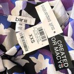 Bar III XX-Small Top Floral Sleeveless V-Neck Tie Keyhole Neck Lightweight New Photo 5