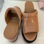Aerosoles ECHO platform sandals Women's Glossy Tan Mules size 7 Photo 6