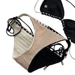 Zimmermann Clover Crochet Bikini Set in Black & White Photo 14