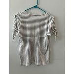 J.Crew  Top Women's Small Striped Cotton Tie Sleeves Nautical Preppy Country Club Photo 3