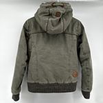 Naketano  Brave New World Jacket Bomber Full Zip Hooded 100% Cotton Green Small Photo 5