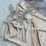 Flora Luxurious vintage Satin Lace maxi length size medium Chemise Photo 0