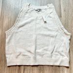 Madewell  Crochet-Trim Crop Sweater Tank in Lighthouse White Size S NWT Photo 5