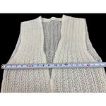 VTG Women’s Ivory Knit Open Front Sweater Vest Textured Lightweight Gradmacore S Photo 8
