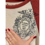 Polo Jeans Co Ralph Lauren Two Tone Long Sleeve Graphic Shirt Raglan XL Red Photo 1