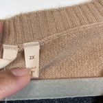 Soft Surroundings Plus Size  Shayna Cashmere Sweater Tan/Black Stripe Size 2X NWT Photo 9