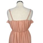 Everly  Peach Ruffled Midi Dress Special Occasion Party Size Medium Photo 5