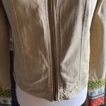 Others Follow Beautiful light khaki colored jacket, zip front with hood, two hand pockets, excellent condition, size small Measurements: Bust: armpit to armpit 17 inches  Length: shoulder seam to bottom 19 1/2 inches Photo 4