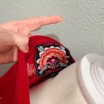 Johnny Was  Ellia Puff Sleeve Embroidered Tee Shirt Red Women's Size  XS Photo 4