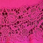 Roamans Womens Sweatshirt Size 1X Lace Detail French Terry Athleisure Oversized Pink Photo 2