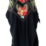 Cacique  Swim Plus Non Wire Floral Beaded‎ Tankini Top Black Size 24 Photo 0