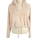 Urban Outfitters 😊🧸 Teddy Jacket Fleece Hooded Long Sleeve Cropped 🧸😊~ med Photo 4