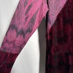 VTG Y2K Unity Womens Burgundy Velvet Zip Jacket Hoodie Floral Fairy Grunge L Purple Size L Photo 4