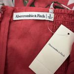 Abercrombie & Fitch Mini Dress Small Red Floral Corset Drop Waist Cottagecore Photo 9