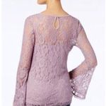 Ultra Flirt Women’s Juniors Lace Bell Sleeves Top Photo 1