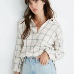 Madewell Flannel Oversized Ex-Boyfriend Shirt in Windowpane Photo 0