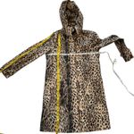 J.Crew Trench Coat Small Rain Coat Jacket Retro Leopard Classic Removable Hood Photo 11