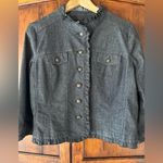 Sandro  Black Denim Jacket Large Photo 1