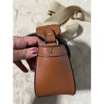 True Religion Tan Crossbody Bag With Gold Logo & Adjustable Canvas Strap Photo 5