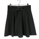 Boutique Black Lace Up Waist Punk Gothic A-Line Mini Skirt S Photo 0