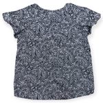 Old Navy  Black White Paisley Print Tie Front Blouse Women’s Size M Western Boho Photo 2