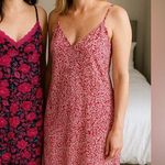 Carol Rose  Black and Pink Floral Pajama Set Photo 0