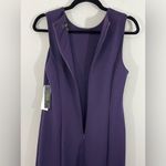 NWT MAIA Ruffle Hem Scuba Sheath Cocktail Dress‎ Size 8 in Plum Purple Photo 4