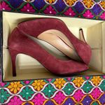 Talbots Suede Round Toe Pump in Burnt Crimson Size 9.5 in box Career Wear Photo 1