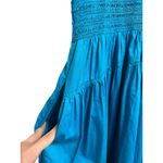 LA LIGNE women's Vivian Blue Smocked Bodice‎ Tiered Maxi Dress size XXL Photo 6