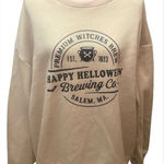 SheIn Happy Helloween Crewneck Cream Colored Sweatshirt Size 2XL-NWOT Photo 0