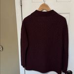 Tweeds Rich Burgundy Textured 50% Lambswool Cardigan Brown Size XL Photo 4