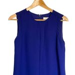 Reiss NWT  Andros Sheer Panel Shift Dress Sleeveless Ocean Blue Keyhole Slit 4 Photo 3