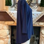 Ny Collection Navy long sleeve Relaxed Blouse PXL Photo 3