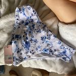 Missguided Misguided Blue Floral High Waisted Bikini Bottoms  Photo 1
