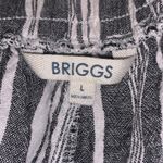 Briggs New York Briggs Linen Blend Striped Wide Leg Pants Gray White Photo 6