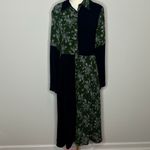 Pamela Love Paisley Patchwork Green Long Sleeve Shirt Dress Womens Size Medium Photo 4