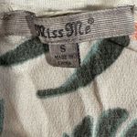 Miss Me  Floral Sleeve Boho Blouse Small Ivory Tropical Print crochet Detail‎ Photo 5