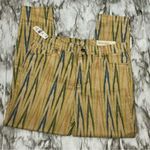 Loft High Rise Patterned Jeans - Multicolor Sz 10 Retro Vibes Zig Zag Boho Chic Photo 0