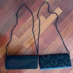 2 NEW Black Sequin Lace Evening Cocktail Purses Clutch Photo 5